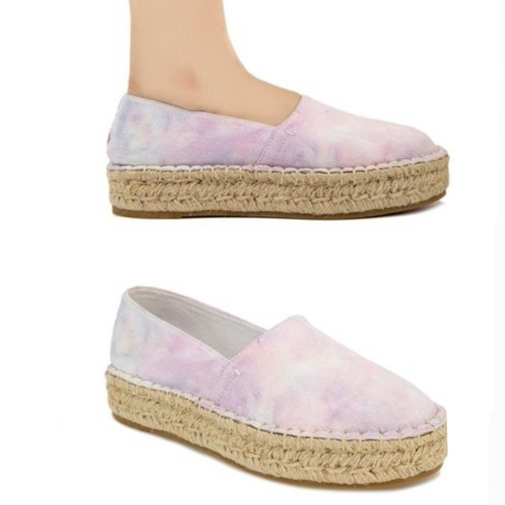 Splendid Laney Pastel Tie Dye Platform Espadrilles Women’s Shoe Size 7